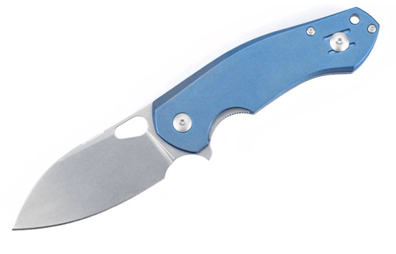 First Look: GiantMouse ACE Biblio Blue Titanium Knife