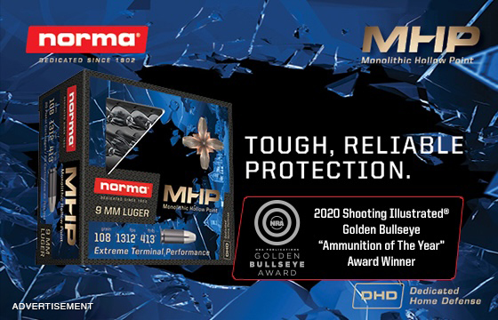 Norma's Award Winning Monolithic Defense Ammo, MHP.
