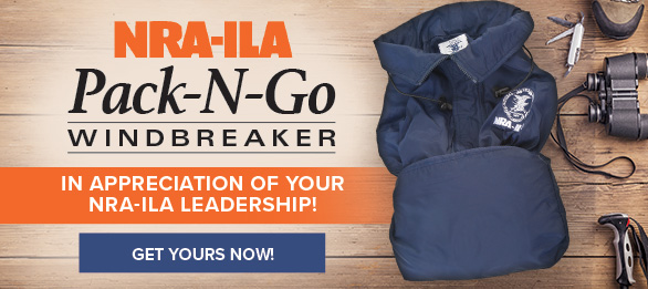 NRA-ILA Pack-N-Go Windbreaker. In appreciation of your NRA-ILA leadership! Get yours now!