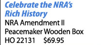 NRA Amendment II Peacemaker Wooden Box