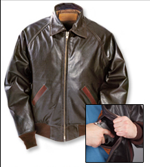 NRA CCW Leather Tailgunner Jacket