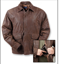 Concealed Carry Leather Jacket