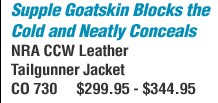 NRA CCW Leather Tailgunner Jacket