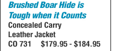 Concealed Carry Leather Jacket