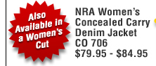 NRA Womens Concealed Carry Denim Jacket