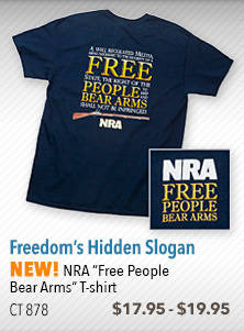 NEW! NRA Free People Bear Arms T-shirt
