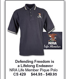 NRA Life Member Pique Polo