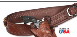 NRA Western Tooled Cartridge Belt and Holster Set