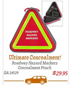 Roadway Hazard Markers Concealment Pouch