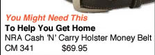 NRA Cash N Carry Holster Money Belt