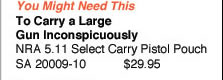 NRA 5.11 Select Carry Pistol Pouch