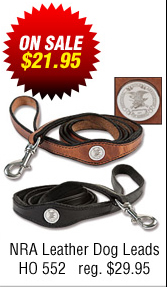 NRA Leather Dog Leads
