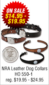 NRA Leather Dog Collars