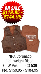 NRA Coronado Lightweight Bison CCW Vest