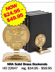 NRA Solid Brass Bookends