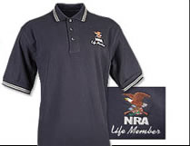 NRA Life Member Pique Polo