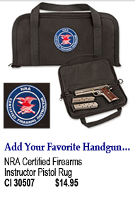 NRA Certified Firearms Instructor Pistol Rug