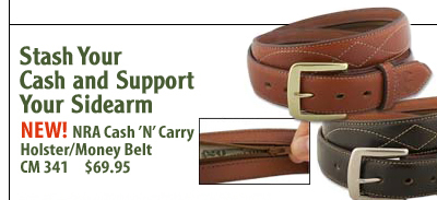 NEW! NRA Cash N Carry Holster Money Belt